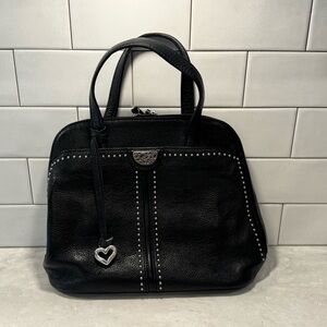 Brighton "Pretty Tough" Jaxon Organizer Convertible Tote – Black Leather